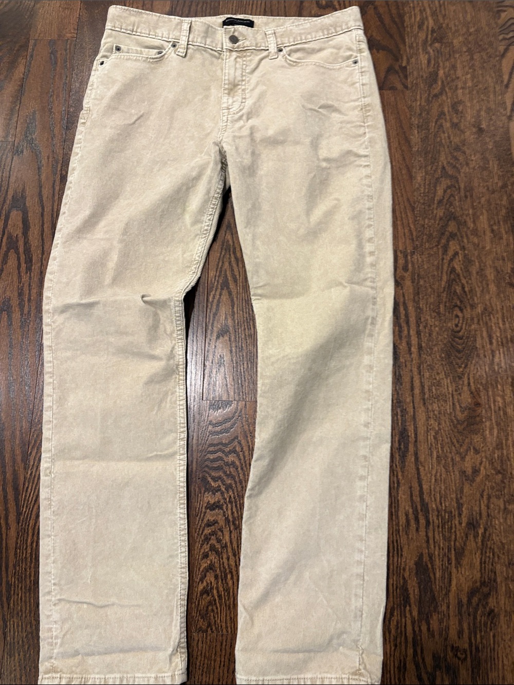 Banana Republic Men's Beige Straight-Leg Corduroy Pants Sz 33